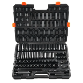 VEVOR Impact Sockets Set 130PCS 6-Point  Drive Bit Ratchet Tool Kit