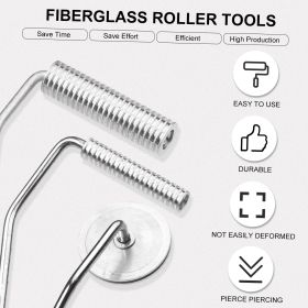 3Pcs Fiberglass Roller Tools Kit Fiberglass Bubble Paddle Tool Laminating Paint Roller Kit for Mold Resin Fiberglass Resin Tub Shower Bathtub FRP Moul
