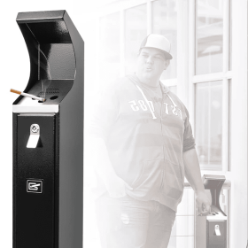 Standing Cigarette Butt Receptacle For Outside, Outdoor Cigarette Butt Disposal, Ashtray For Outside Patioto, Avoid Discarding Cigarette Butts, Black