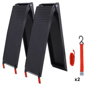 Truck Ramps, 80x12 Portable Loading Ramps For Pickup Trucks 1500 LBS Capacity Aluminum Folding Ramps With Handle  Buckle For ATVs, Snowblower, Lawn Mo