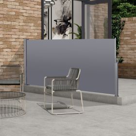 138X 71Retractable Side Awning, Waterproof   UV-Resistant, Privacy Screen Divider Roll Up Balco