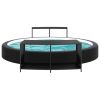 Storage Shelves 2 pcs Black Poly Rattan