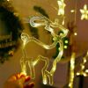 LED Fairy String Window Curtain Lights Star Christmas Xmas Party Home Indoor Random Style