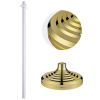 8FT Silver Telescoping Al Flag Pole With US Flag & Ball