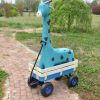 Outdoor Wagon All Terrain Pulling w/Wood Railing Air Tires Childre