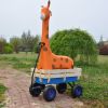Outdoor Wagon All Terrain Pulling w/Wood Railing Air Tires Childre