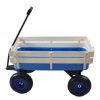Outdoor Wagon All Terrain Pulling w/Wood Railing Air Tires Childre