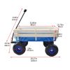Outdoor Wagon All Terrain Pulling w/Wood Railing Air Tires Childre