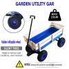 Outdoor Wagon All Terrain Pulling w/Wood Railing Air Tires Childre