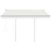 Automatic Retractable Awning with Posts 9.8'x8.2' Cream