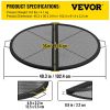 VEVOR Fire Pit Cooking Grill Grate 36 Inch, Foldable Round Cooking Rack, Heavy Duty X-Marks Campfire BBQ Grill with Portable Handle & Support Wire for