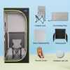 Portable Plus Type Full Size Far Infrared Sauna tent. Spa;  Detox ; Therapy and Relaxation at home.Larger Space; Stainless Steel Pipes Connector Easy