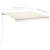 Automatic Retractable Awning with Posts 9.8'x8.2' Cream