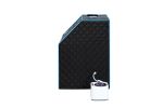Portable Half body Black Steam Sauna Tent for Personal Relaxation;  Detox and Therapy at home.PVC Pipe Connector Easy to Install.Fast heating with FCC