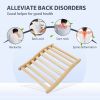 Sauna Backrest,S-Shape Canadian Natural Wood Hemlock Sauna Chair with Back, Non-Toxic Sauna Accessories Bench