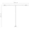 Freestanding Automatic Awning 118.1"x98.4" Cream
