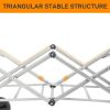 74.5*45.5*84cm 100kg 600d Oxford Cloth Steel Frame Flat Folding Style Black Cloth Silver Frame Garden Folding Cart