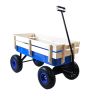 Outdoor Wagon All Terrain Pulling w/Wood Railing Air Tires Childre
