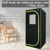 Portable Plus Type Full Size Far Infrared Sauna tent. Spa;  Detox ; Therapy and Relaxation at home.Larger Space; Stainless Steel Pipes Connector Easy
