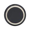 CERAMIC, 6" PLANTER W/ SAUCER, BLACK