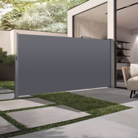 Retractable Side Screen Awning, UV Resistant, Waterproof, Patio Privacy Screen For Garden, Balcony,