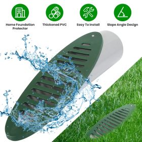 4Inch Green Angled Yard Drainage Pipe With Sloped Grate Yard Drain Emitter For Sump Discharge Downspout Extensions Inlet Outlet Yard Drain Compatible