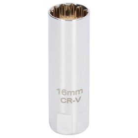 Spark Plug Socket Magnetic Universal Ultra Thin Wall Special Removal Tool 12 Point 3/8in 16mm (Option: 3to8 16mm)