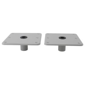 2PCS Boat Seat Bases Aluminium Alloy 6 Screw Holes 3/4 Inch Pin Post Mounting Base for Marine Boat Swivel Seats (Option: as picture)