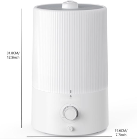 4 Liter Top-water Ultrasonic Cold Mist Humidifier With Timed Night Light Function Can Be Added Directly To Essential Oils - Prohibited For Sale On Ama (Color: White)