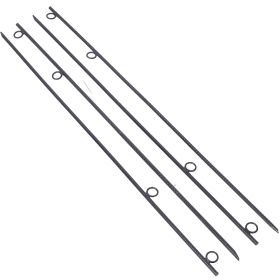 Metal Rebar Piles (Color: Black)