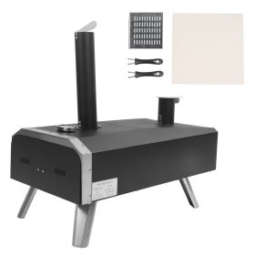 Outdoor Pizza Oven Wood Fired Maker Outside Stove 12in Portable Stainless Steel for Backyard (Option: as picture)