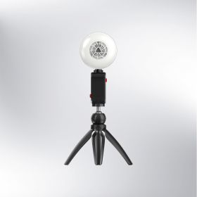 SANSI Portable Rechargeable Fill Light, 8.6W Selfie & Video Light With 9 Color Temperatures & 5 Brightness Levels For Phone, Camera, Laptop, Makeup, V (Option: Phone Holder BuckleBlack)