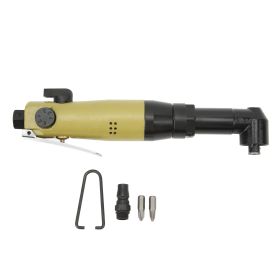 1/4in Inlet Pneumatic Screwdriver with Bits Elbow Impact Air Screw Driver 0.5â€‘0.7Ðœpa 8500rpm (Option: as picture)