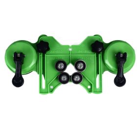 Tile Hole Saw Guide Jig Fixture Adjustable Portable with 2 Suction Cups for Ceramic Glass Porcelain Marble Locator with 4 Drill Bits (Option: positioner)