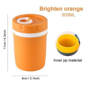530/710ml Stainless Steel Lunch Box Food Cup With Spoon Thermo Lunchbox Thermal Jar Insulated Soup Container Breakfast Tableware (Ships From: China, Color: Basic)