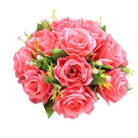 Gold/ Silver Flowers Vases Candle Rack Stand Holders Wedding Decor Road Lead Floral Bouquet Party Props Table Centerpiece Pillar (Ships From: China, Color: Rose red)