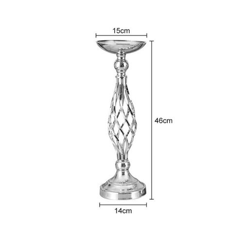 Gold/ Silver Flowers Vases Candle Rack Stand Holders Wedding Decor Road Lead Floral Bouquet Party Props Table Centerpiece Pillar