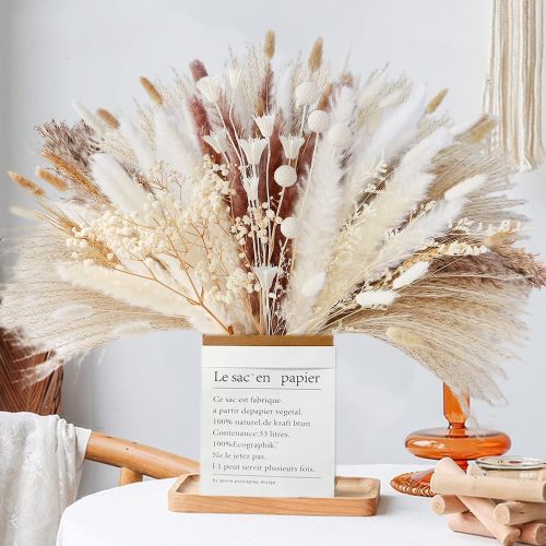 109pcs Natural Dried Pampa Grass Bouquet Large Phragmites Dried Flower Boho Home Decor Bouquet Room Holiday Wedding Party Decor 109pcs Natural Dried Pampa Grass Bouquet Large Phragmites Dried Flower Boho Home Decor Bouquet Room Holiday Wedding Party Decor