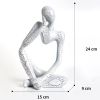 Nordic Art Abstract Thinker Statue Home Crafts Resin Statues Abstract Figure Sculpture Small Ornaments Office Home Desktop Decor