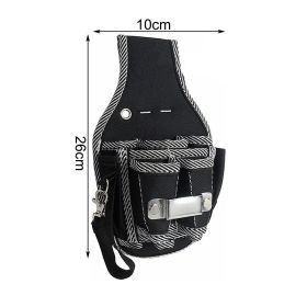 9 In 1 Nylon Fabric Tool Bag Electrician Instrument Hardware Storage Pouch Screwdriver Utility Kit Holder Tools Bag Waist Pocket (Ships From: China, Color: 9 In 1 Bag)