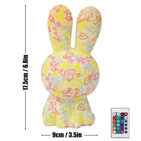 2023 Newest LED Night Light 16Color Rainbow Rabbit Night Light Touch Sensor Room Decor Cute Gift for Kids Children Table Lamp (Emitting Color: Style A, Ships From: CN)