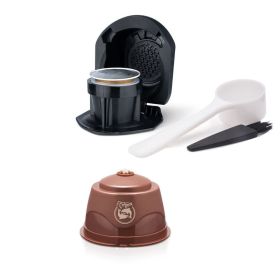 Reusable Capsule Adapter For Dolce Gusto Coffee Capsule Plastic Capsule Refillable Convert Compatible Coffee Machine Accessories (Ships From: China, Color: best B)