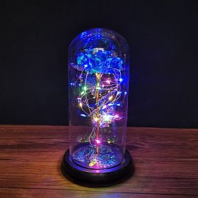 2023 LED Enchanted Galaxy Rose Eternal Rose Forever Rose In Glass Valentines Day Gift for Girlfriend Christmas Wedding Birthday (Ships From: CN, Color: Colorful Light2)
