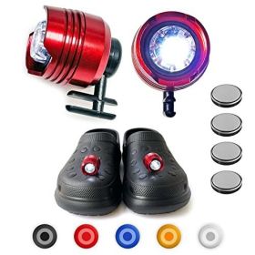 LED Luminous Shoe Clip Light Running Light Mini Night Lights Warning Light Night Running Safety Slipper Clips Light Outdoor Home (Emitting Color: Red, Body Color: 2pcs)