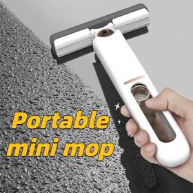 New Portable Self-NSqueeze Mini Mop, Lazy Hand Wash-Free Strong Absorbent Mop Multifunction Portable Squeeze Cleaning Mop Desk Window Glass Cleaner Ki (Set: 1Mop)