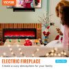 VEVOR Electric Fireplace Linear Fireplace Wall-mounted or Recessed