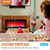 VEVOR Electric Fireplace Linear Fireplace Wall-mounted or Recessed