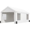 VEVOR Carport, Heavy Duty Car Canopy with Roll-up Ventilated Windows, Extra Large Portable Garage with Removable Sidewalls, Waterproof UV Resistant Al
