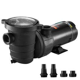 VEVOR Swimming Pool Pump Single Speed Pumps for Above Ground, Powerful Self Priming Pool Pumps w/ Strainer Filter Basket, Certification of ETL for Sec (Maximum Flow Rate: 90 GPM, Rapid Prototyping: Fixed Speed)