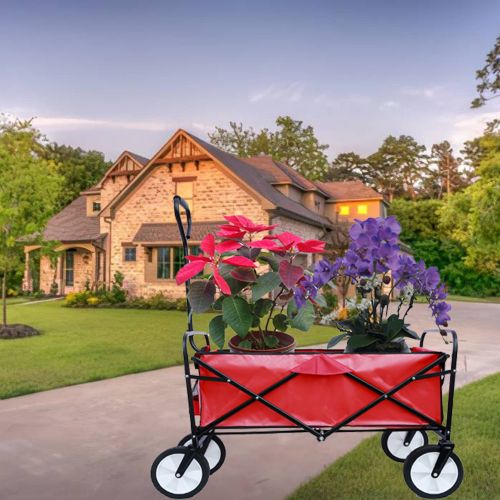 Outdoor Folding Wagon Garden ; Large Capacity Folding Wagon Garden Shopping Beach Cart ; Heavy Duty Foldable Cart; for Outdoor Activities; Beaches; Pa Outdoor Folding Wagon Garden ; Large Capacity Folding Wagon Garden Shopping Beach Cart ; Heavy Duty Foldable Cart; for Outdoor Activities; Beaches; Pa